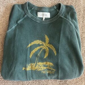 The Great. Palm Sweatshirt - college sweatshirt